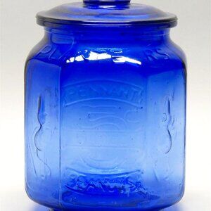 UNIQUE~Cobalt Blue Planters Glass Jar